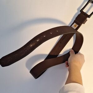 Carhartt Dark Brown Leather Belt Men's 36